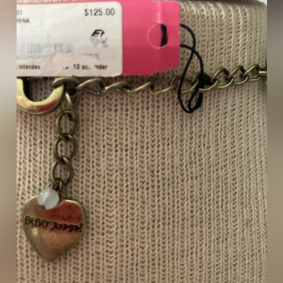 NWT Betsey Johnson dog cat coin tassel RARE FIND Critter Cameo dangle necklace - Picture 13 of 16